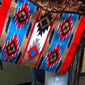 Handmade tooled leather saddle purse